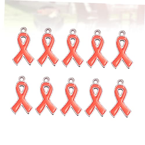 Coheali 150 Pcs Women Beads Pendants Pendant Awareness Orange Ribbon Girls Earring Bracelet Charms Jewelry Lady Elegant Dangle Making Metal Craft Enamel Christmas For Diy Alloy Breast #TOP1