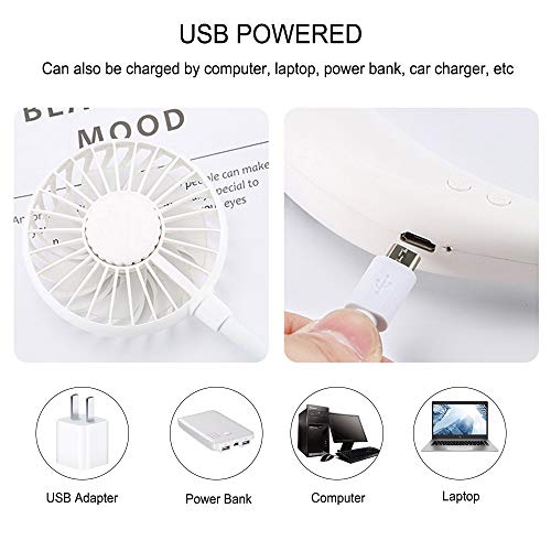 Andoer Ventilador de resfriamento portátil pendurado no pescoço Ventiladores preguiçosos com fita pa