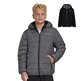 Spyder Reversible Boys Puffer Jacket - Fleece Lined Puffer Coat with Hood, Sherpa Winter Kids Outerwear, Sizes 4-20