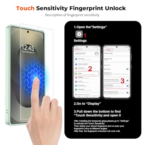 Image of SUPFINE Magnetic for Samsung Galaxy S25 Ultra Case with Screen Protector, (Built-in Magnets) (Military Grade Drop Protection) Slim Translucent Shockproof Phone Case,Light Green