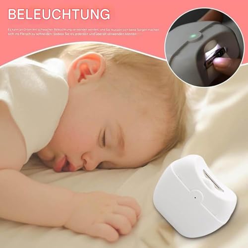 Ylnailky Elektrischer Nagelknipser, Elektrischer Nagelschneider, Wiederaufladbares Trimmgerät Mit Sicherem Polieren Für Maniküre Für Frauen Männer Senioren Baby Kinder