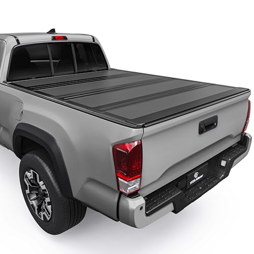 YITAMOTOR Low-Profile Hard Quad-Fold Truck Bed Tonneau Cover Compatible with Toyota Tacoma 2016-2023 (Excl. Trail Edition) with 5 ft Bed 5' Low-Profile Hard 4-Fold 2016-2023