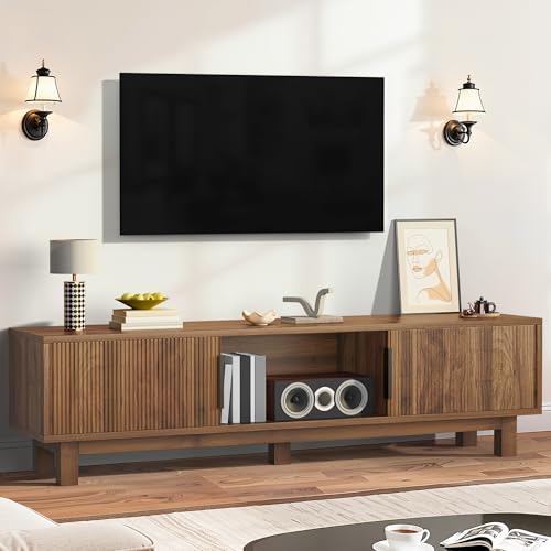 DWVO Fluted TV Stands for Living Room, Entertainment Center for
