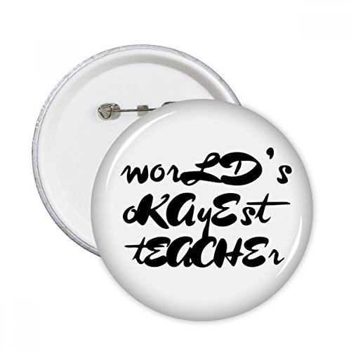 Badge bouton rond Okoyest Student Teacher de DIYthinker pour vêtement 5pcs XL