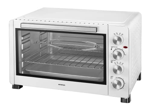 Horno convección sobremesa INFINITON HSM-26B61 - Blanco, 60 litros, 2500W, Temperatura hasta 230°C, temporizador hasta 60 minutos, Función asador