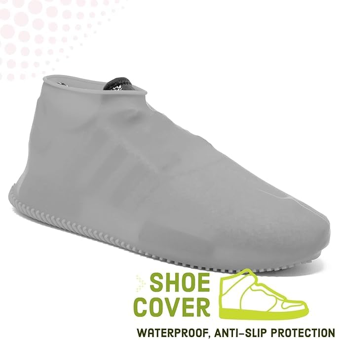 Image of Blissful Diary Waterproof Shoe Covers Reusable Silicone Cover Shoes Rain Boots for Men, Women, Kids |Overshoes Protectors for Kitchen, Indoor,Outdoor.Silicone Shoes Cover (Rain Shoe Cover) (M)