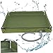 Csafyrt Portable Shower Pan, 31.5x31.5x3.9 Inch Foldable Outdoor Shower Floor with Detachable Drain Pipe, Ideal for Camping, Garden, Sand Toy, Pet, Car