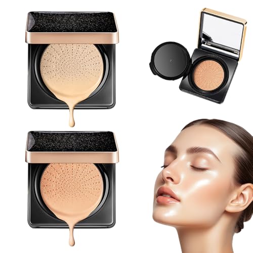 Air Cream Foundation, 2025 New Moisturizing Cream Foundation, Moisturizing Cream Foundation Long Lasting Matte Concealer for All Skin, Create Natural Look (2 PCS, One Size)