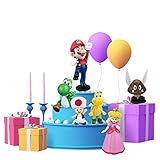 ♕【MATERIALES PREMIUM】 para asegurarse de que podrá disfrutar de su juego de 6 figuras de acción Super Mario, hemos empleado un material de PVC de primera calidad que es resistente y duradero, pero que también se ve muy bien.