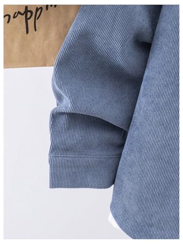 Image of Verdusa Boy's Color Block Hooded Corduroy Jackets Casual Long Sleeve Outerwear with Pocket