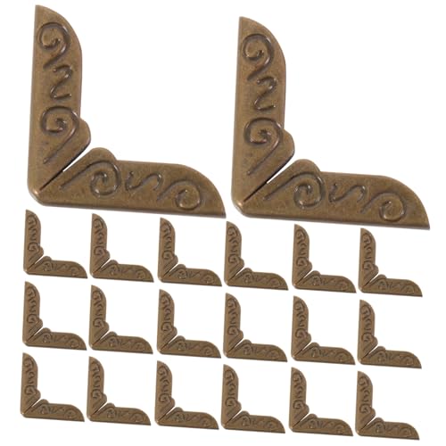JECOMPRIS 100pcs Metal Book Corners Protectors Book Edge Protectors for Scrapbooking Corner Metal Covers