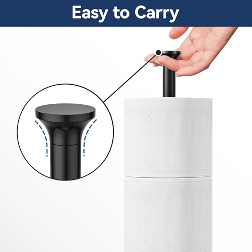 Toilettenpapierhalterständer (mit Reservefunktion), freistehender Toilettenpapierhalter, Edelstahl-Toilettenpapierhalterständer für die Aufbewahrung von Ersatzrollen für Badezimmer und Toilette