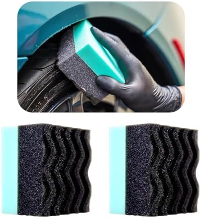 Hitefu 4pcs Tire Shine Dressing Applicator Pad, Washable Hitefu 4pcs Tire Shine Dressing Applicator Pad, Washable