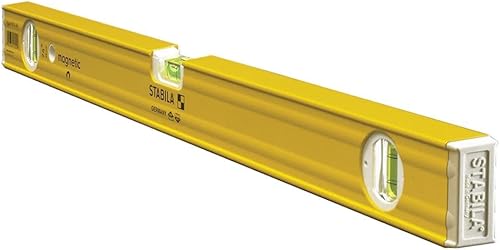 Stabila 29248 Nivel magnético de contratistas de 3 viales de 48 pulgadas