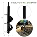 2 Pack Garden Auger Spiral Drill Bit Set - 3 x 12 Inch & 1.6 x 9 Inch with Garden Gloves, Planting Bulb, Bedding Plants, Digging Weeds Roots, Post Umbrella Hole Digger for 3/8