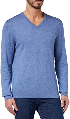 Hackett London Pull en coton Cachemire V pour homme, ecru, XS