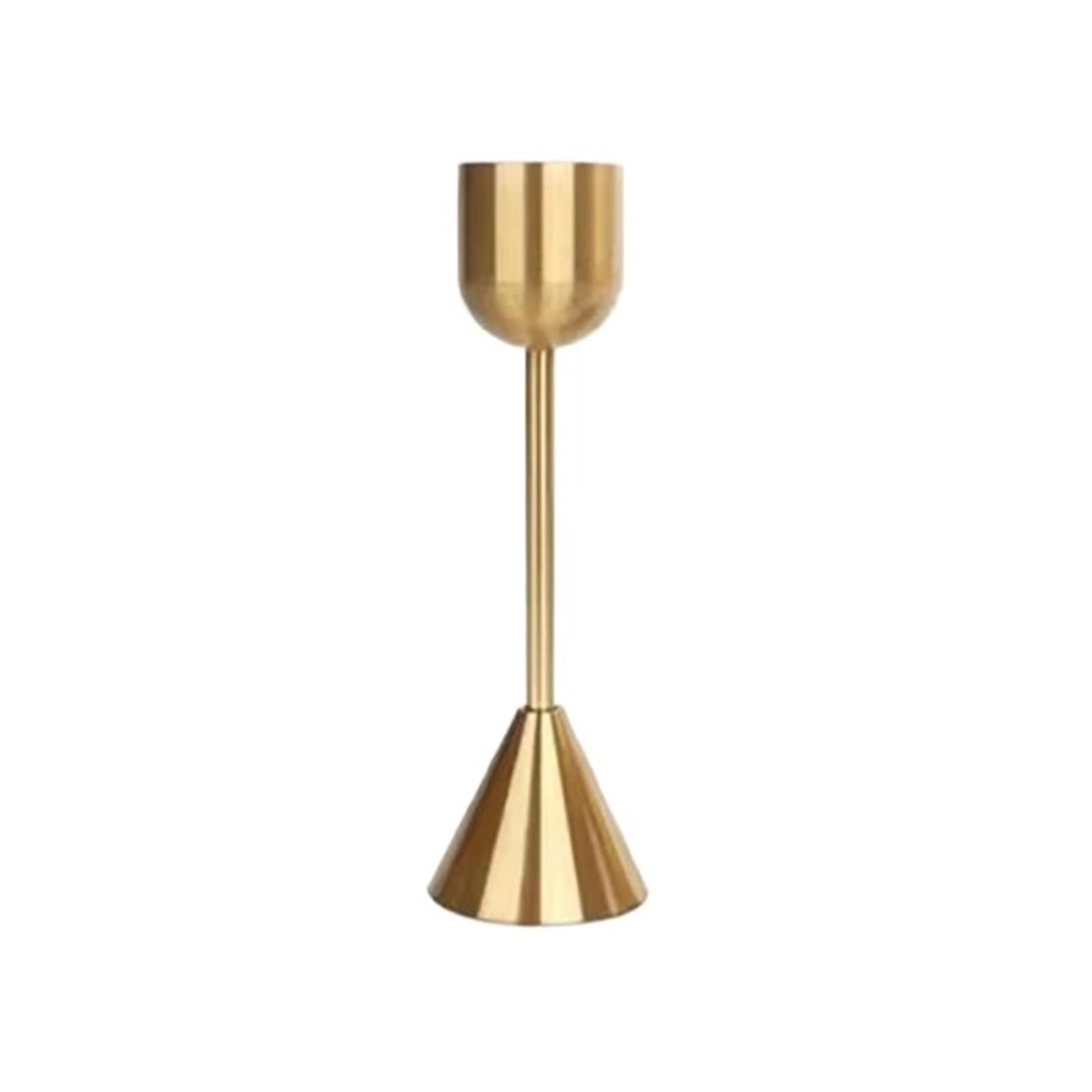 Luxury Golden Color Metal Candle Holders Candlestick Wedding Table Stand Bar Party Candelabra Home Decorations(13.5CM)