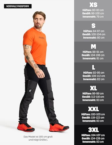 RevolutionRace Herren RVRC GP Pro Pants, Hose zum Wandern und für viele Outdoor-Aktivitäten, Jet Black, L