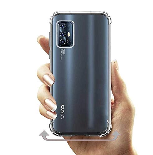 Image of REALCASE VIvo V17 Back Cover | Stylish Ultra Thin Clear Soft Silicone TPU Transparent Case Back Cover for Vivo V17