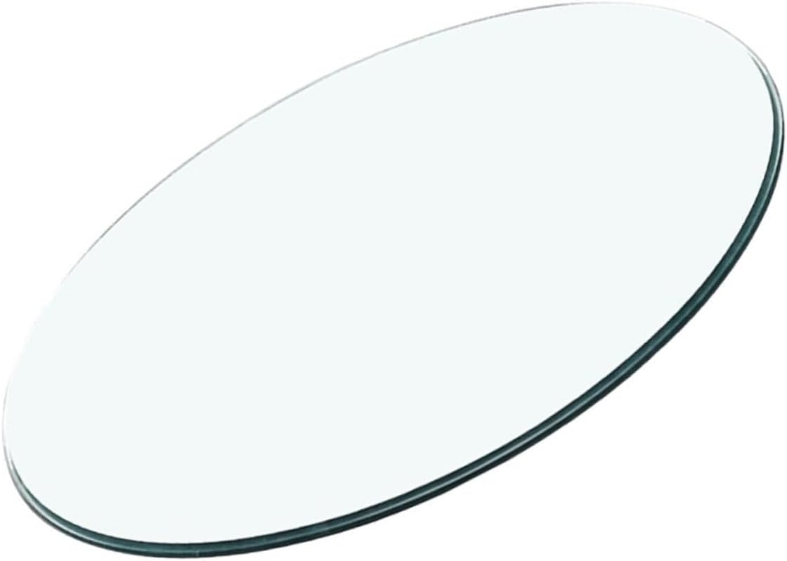 Round Tempered Glass Table Top Thickened Design for End Table Break and Easy to Clean Diameter
