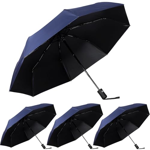 Parapluie coupe-vent et pliable Kajaia lot de 4 à fermeture automatique pour les trajets