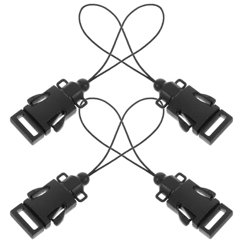 BESPORTBLE Lot de 4 Connecteurs à Boucle de Sangle D'appareil Photo à Détachement Rapide Noir, Adaptateurs Compatibles Reflex et Hybrides, Fixation Sécurisée pour Bandoulière Réglable,