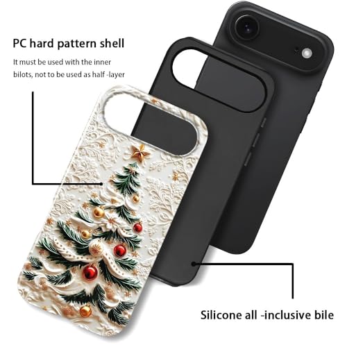 DAIZAG Case Compatible with iPhone 17 Air,Glossy Durable Shock Protection Cover for Girl Women,Christmas Tree Snowflake Pattern by DAIZAG - Used condition - Image 3