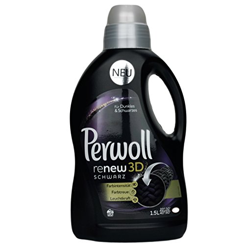 Perwoll Renew Black 3D, Liquid Black and Dark Color Laundry Detergent 1,5 Liters, 20 Loads