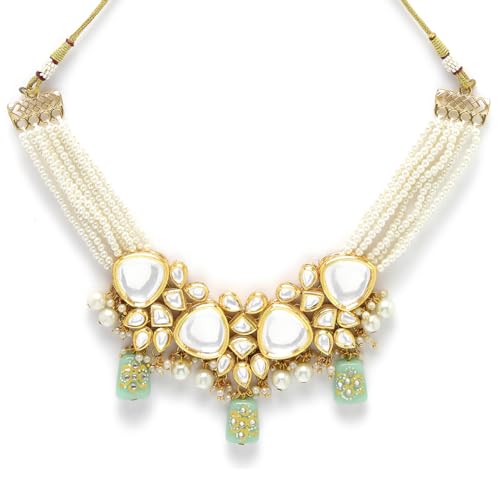 Image of Karatcart Polki Kundan Jewellery Set for Women