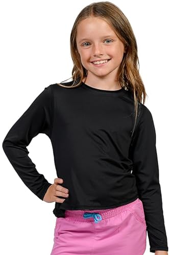 INGEAR Girls Long Sleeve Rash Guard Swim Shirt Outdoor Sports Shirt Lightweight Athletic Tee Protective Quick Dry