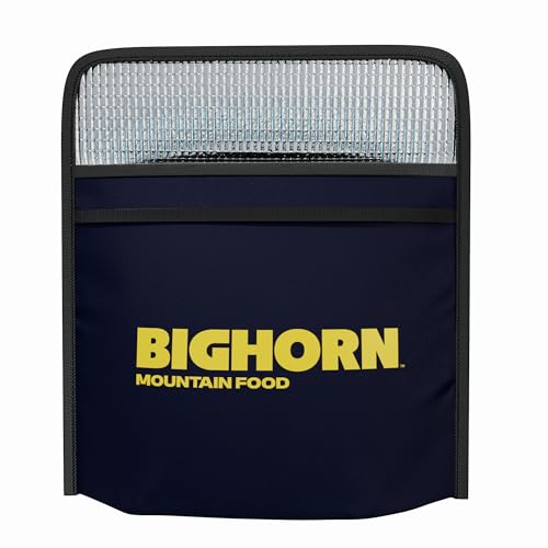 BIGHORN Insulated Bag for Backpackers - Durable Small Insulated Pouch for Freeze Dried Backpacking Meals - Packs Flat, Lightweight, Aids Rehydration, Keeps Food Hot, 10 ¼ x 7 ½ x 3 ½ , 1.5oz (Navy)