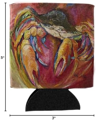Caroline's Treasures JMK1249CC Crab Stars Can or Bottle Hugger Cooler Washable Drink Sleeve Collapsible Beverage Insulated Holder, Can Hugger, Multicolor image 4