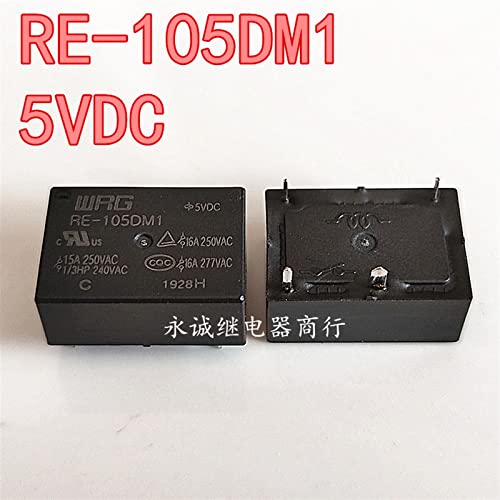 Relé RE-124DM1 24VDC electromagnético de 4 pines para control industrial 4