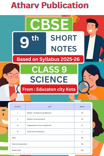  CBSE Class 9 th Science Shorts Notes: CBSE Class 9 th Science Shorts Notes for 2026 Board Exam (As per CBSE) (English Edition)