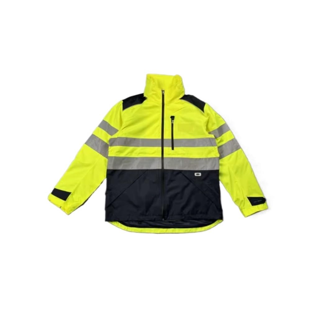 Chalecos Reflectantes de Alta Visibilidad, Chaleco Reflectante for Hombres al Aire Libre Primavera otoño tráfico Ropa de Trabajo Amarillo Varios tamaños(3XL)