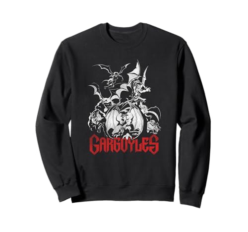 Sweatshirt Gargoyles Disney pull col rond à motif rouge Flying Group coupe unisexe