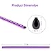 OBVIS 20 Pcs Purple Car Vent Outlet Trim Strip Chrome PVC Car Air Conditioner Vent Outlet Decoration Decorating Strip Interior Accessories DIY