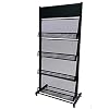 JIAGU Magazine Stand Informatierek Vloer Magazine Rack Tentoonstelling Publiciteit Rack Data Display Rack (Kleur: Zwart…