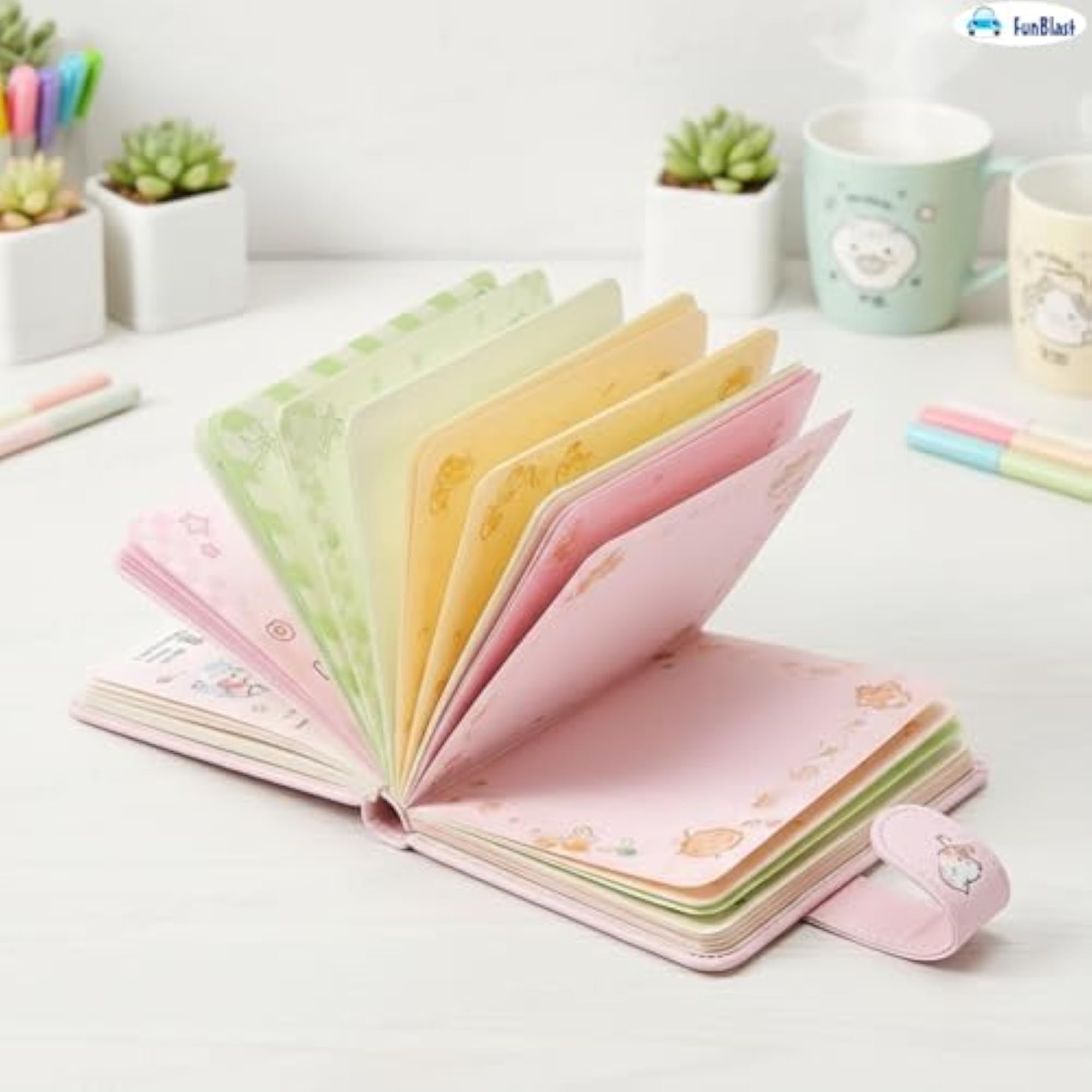 Kawaii 3D PU Leather Diary with Magnetic Strap Lock