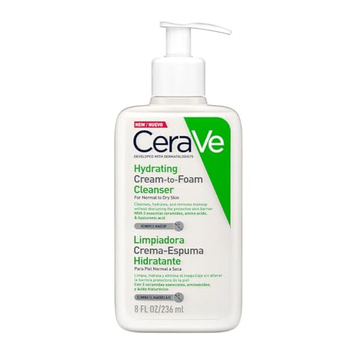 La mejor comparación de Compras cerafit favoritos de las personas. 45 CeraVe Limpiadora Crema-Espuma Hidratante Facial Diaria para Piel Normal a Seca 236ml