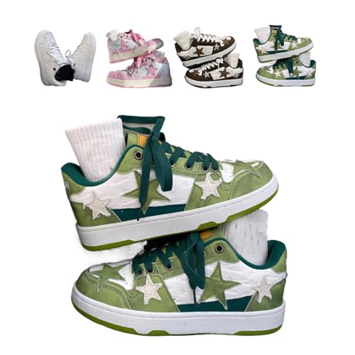 Retro Star-Shaped Thick-Soled Shoes, Retro Thick-Soled Sneakers, Women's Fashion Skateboard Walking Shoes, Women's Fashion