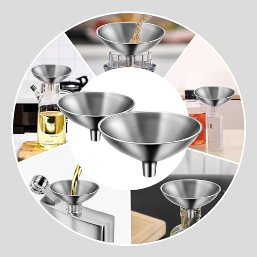 Nomatox MINI-1 Funnel Set Of 2,Small Stainless Steel Filling Funnel,Mini Funnel thumb #2