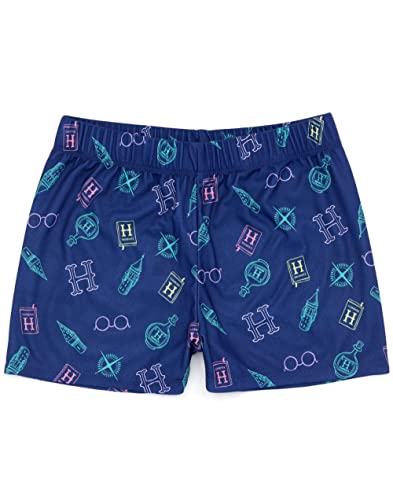 Harry Potter Kids Pajama Set | Girls Gold Foil Logo Navy Short Sleeve T-Shirt & Shorts Loungewear PJs Bundle4