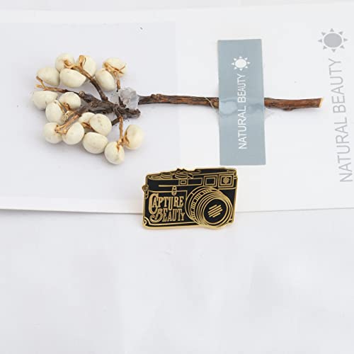 Image of UJIMS Photographer Gift Funny Camera Enamel Pin Photography Jewelry Camera Charm Gifts for Photographer Lovers