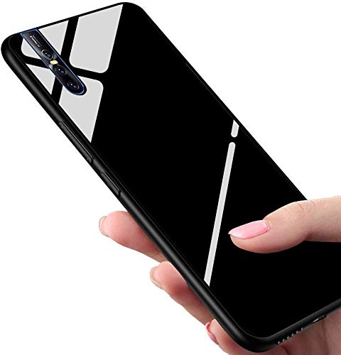 Navnika Glass Back Case for Vivo V15 Pro Luxurious Glass with Shockproof Back Cover (Black Glass) (B082ZPW157) Amazon Price History, Amazon Price Tracker
