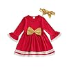 Baby Kerstmis outfit kleine kinderen meisjes jurk lange mouwen flanel festival rok A-lijn prinses tutu jurk hoge taille…