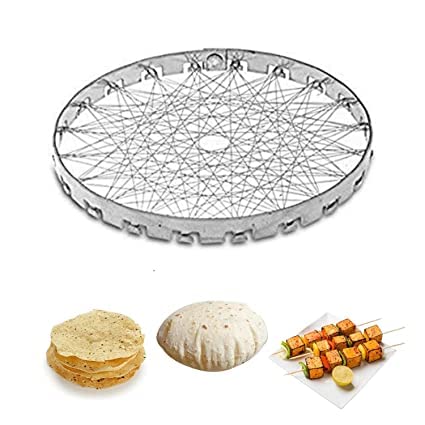 Pavan Ecommerce Stainless Steel Chota Tandoor Jali for Gas saver, Rasoi Roaster Grill For Kitchen (Silver) - Pack of 2 Chota Thandoor 2-image-18