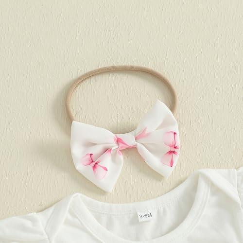Newborn Baby Girl Clothes Bow Embroidered Long Sleeve Romper Bodysuit Ruffled Shorts Set Cute Fall Winter Outfits3