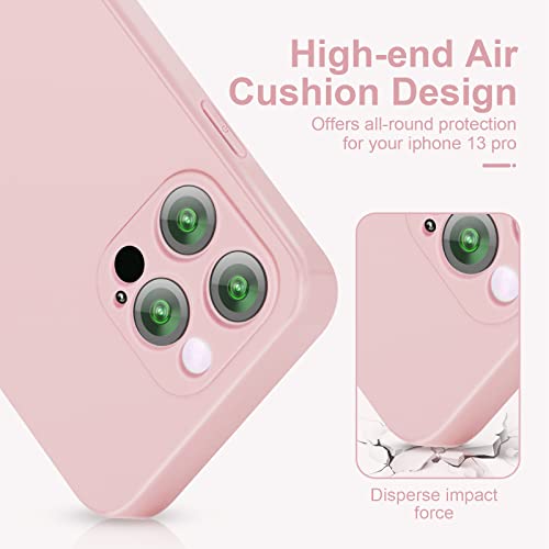 Noyre Compatible With Iphone 13 Pro Max Case 2021, Liquid Silicone Gel Rubber Full Coverage [With Camera Protection] Phone Case For Iphone 13 Pro Max 6.7 Inch (Light Pink) #TOP3