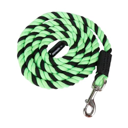 kowaku Horse Lead Rope Equine Performance Lead Rope Cotton with Swivel Clip Heavy Duty Quick Halter Attachment Lunge Line for Horses, Green and Black